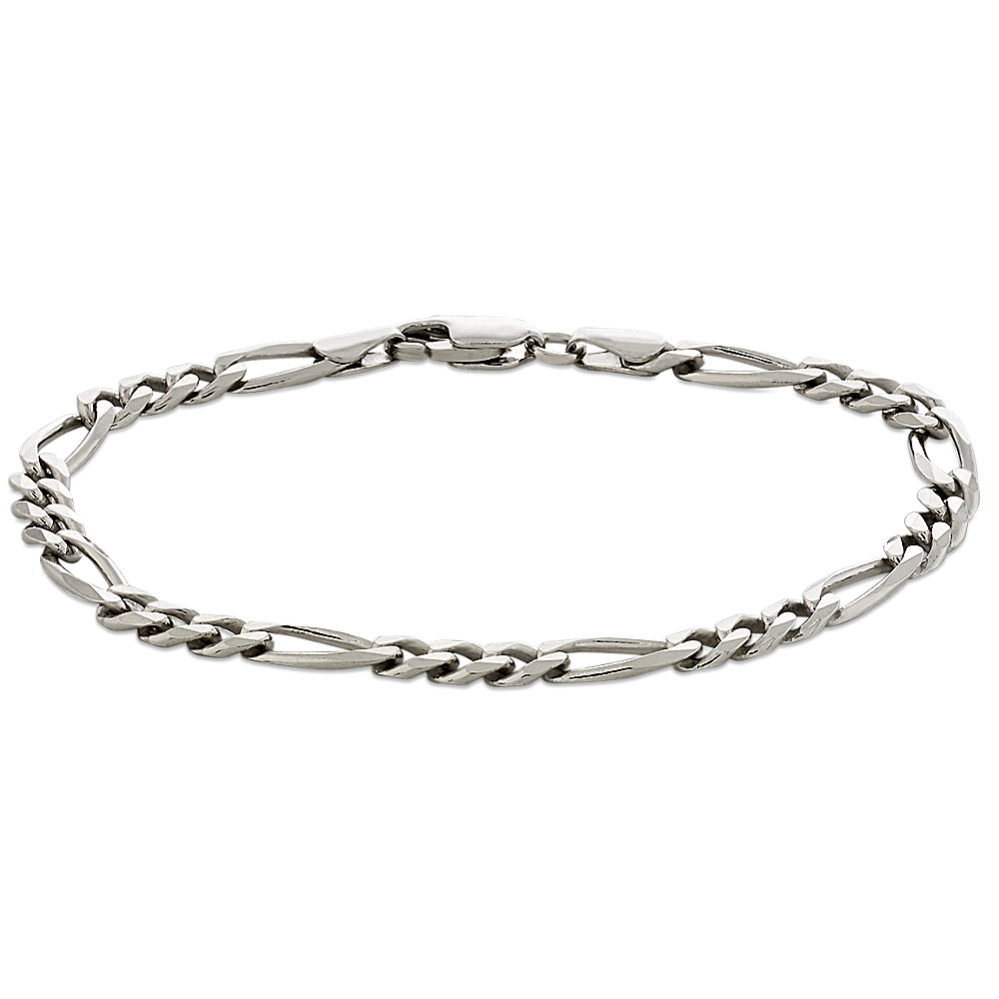 7in Sterling Silver Figaro Bracelet (4.3mm)