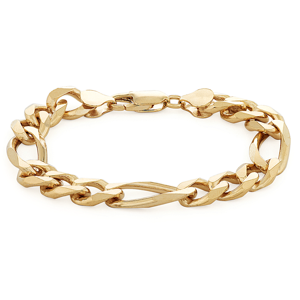 7'' 14K Gold Vermeil Figaro Chain Bracelet (8.9mm)