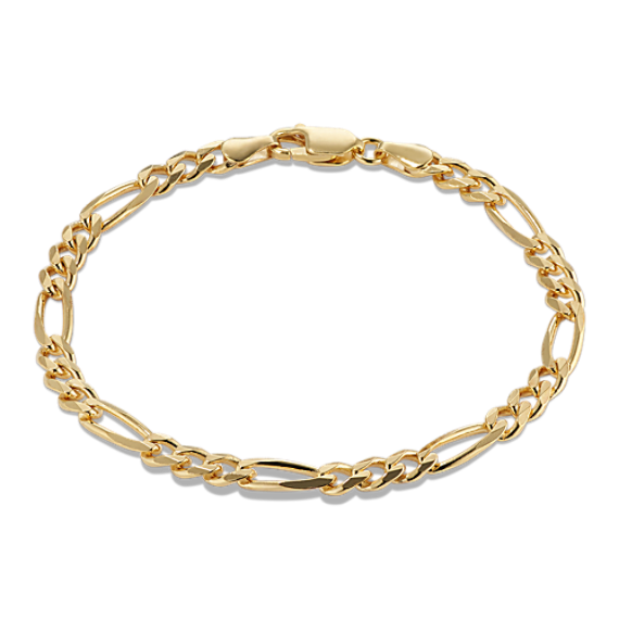 7'' 14K Gold Vermeil Figaro Bracelet (4.4mm)