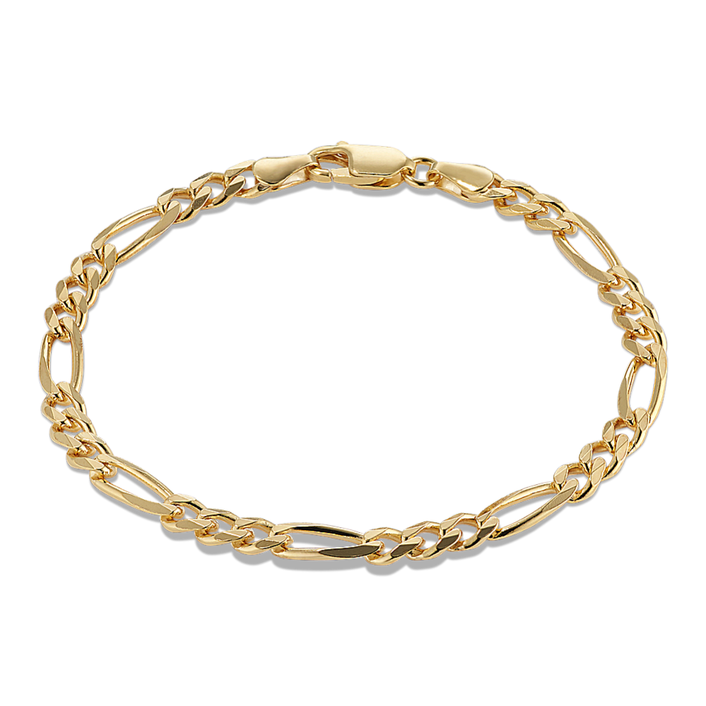 7'' 14K Gold Vermeil Figaro Bracelet (4.4mm)