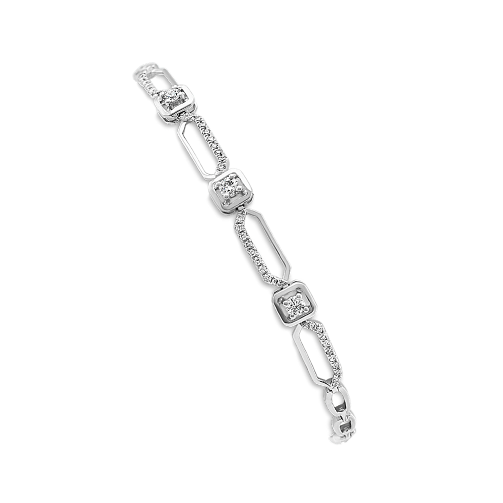 Geometric Diamond Bracelet (7'')