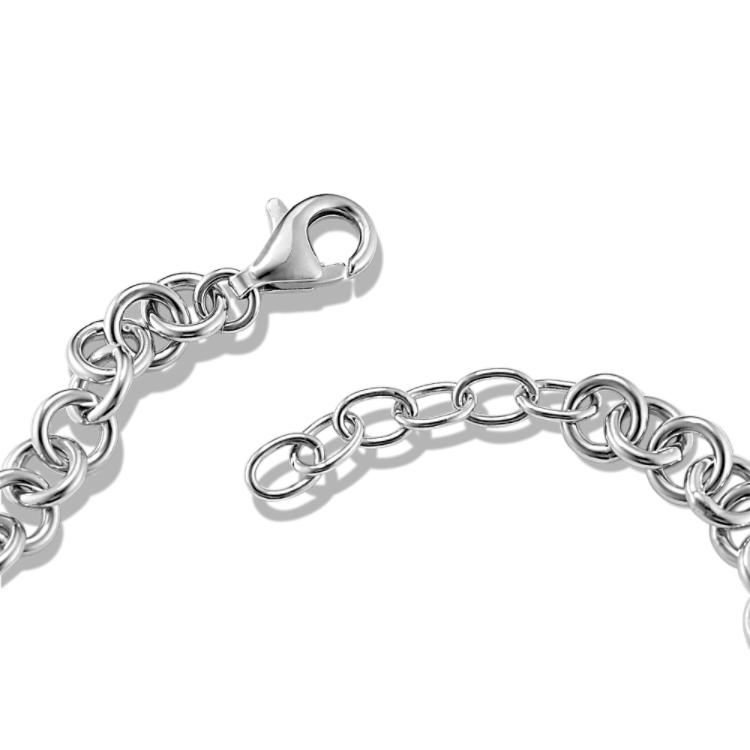 Heart and Infinity Sterling Silver Bracelet (7 in)