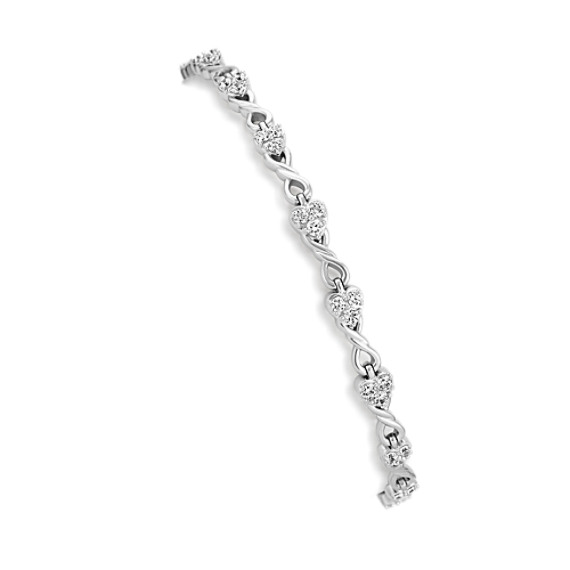 Heart Swirl Infinity Diamond Bracelet 7 25 In Heart Swirl Infinity Diamond Bracelet 7 25 In