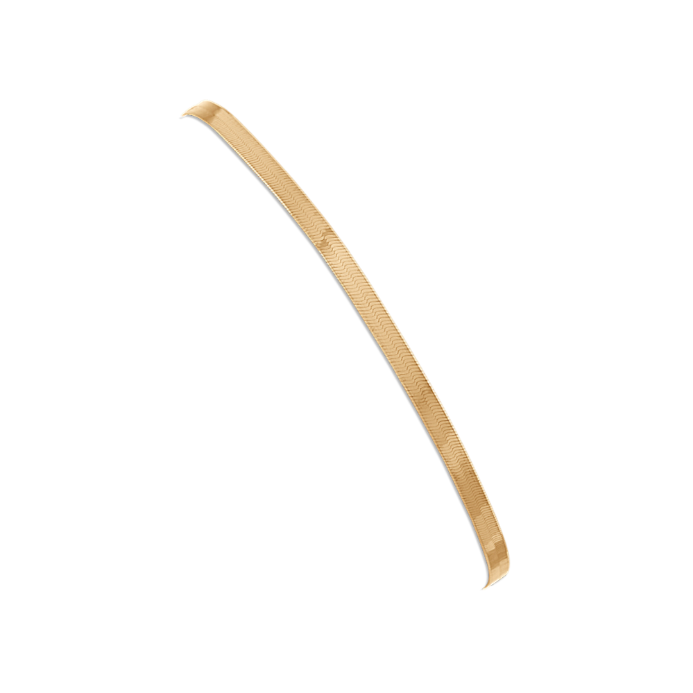 Hayden Herringbone Anklet in 14K Yellow Gold (9'')