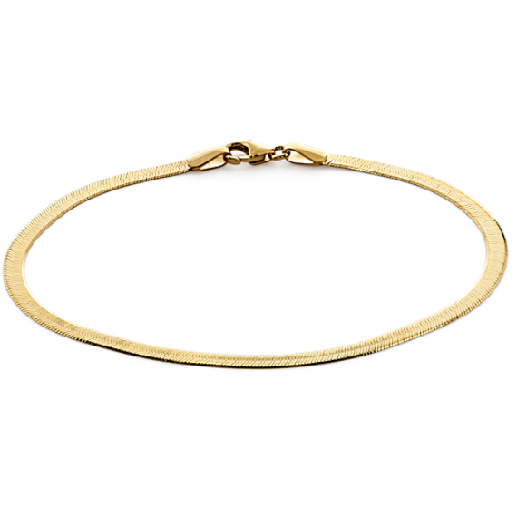 Hayden 14K Gold Herringbone Bracelet (3.5mm)