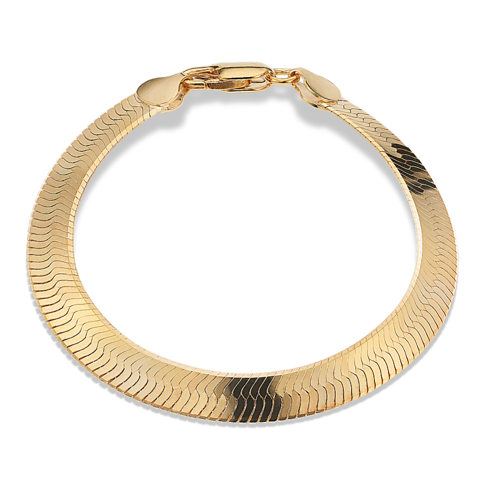 Herringbone Bracelet in Vermeil 14K Yellow Gold (7.5 in)