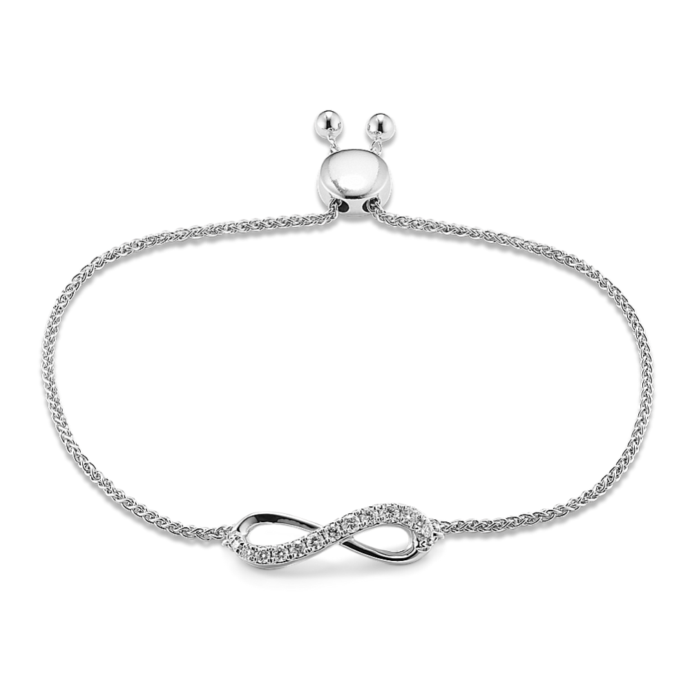 Infinity Diamond Bolo Bracelet