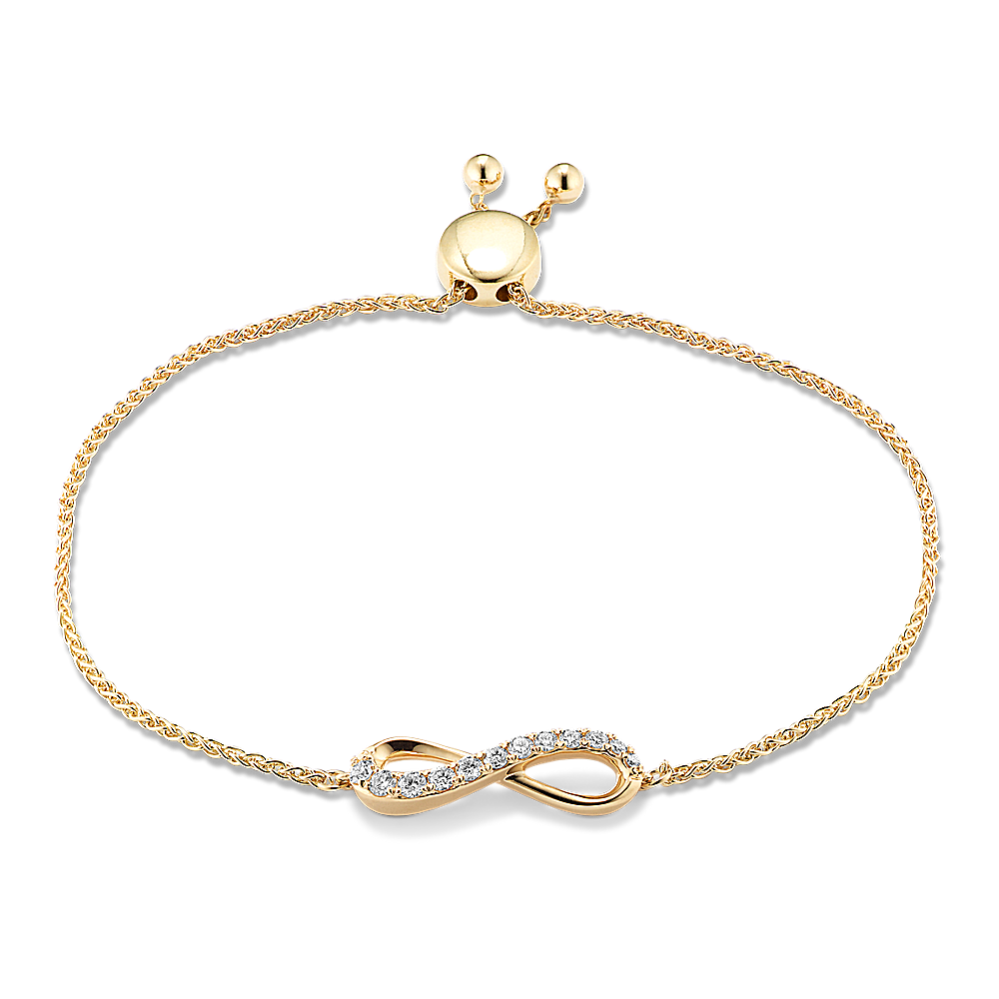 Infinity Diamond Bolo Bracelet