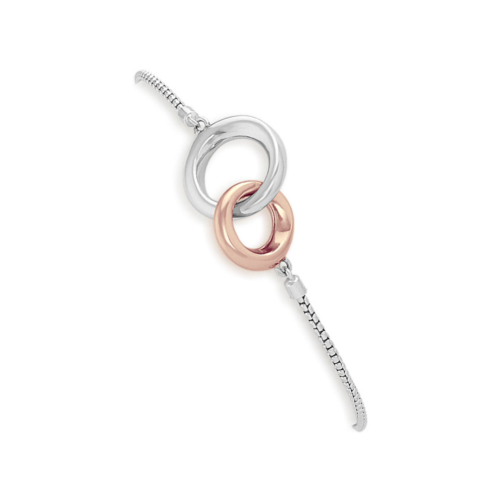 Interlocking Circle Bolo Bracelet (8 in)