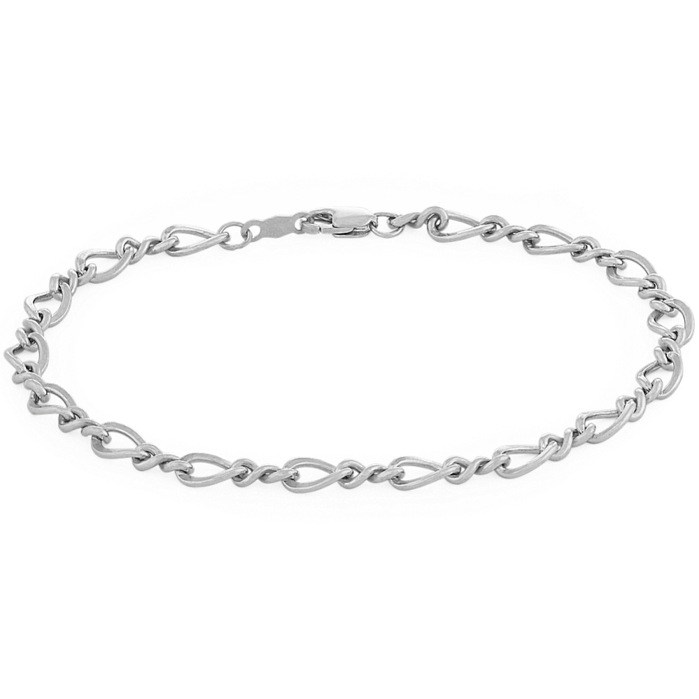 Sterling Silver Figure-Eight Link Bracelet | Shane Co.