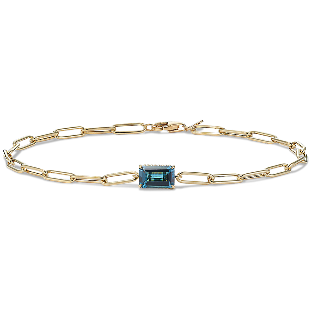 Sidra Topaz Paperclip Bracelet
