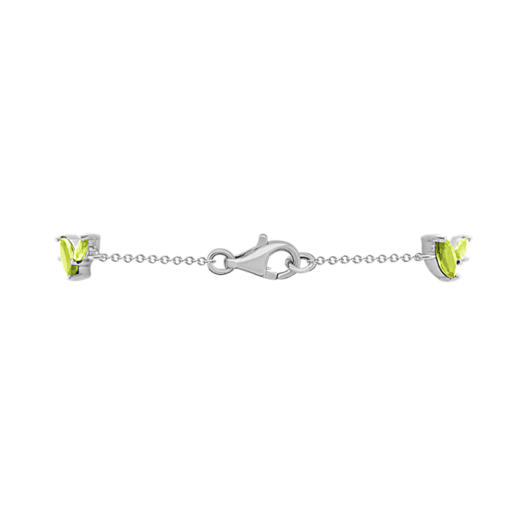 Marquise Green Natural Peridot Bracelet (7.5 in)