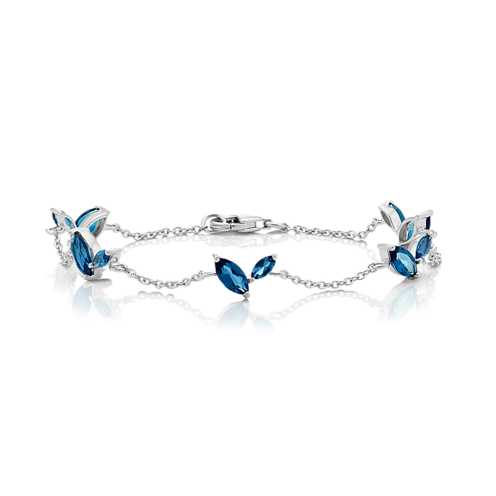 Marquise London Blue Topaz Bracelet (7.5 in)
