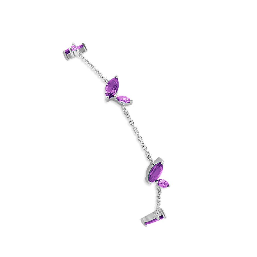 Marquise Purple Amethyst Bracelet (7.5 in.)