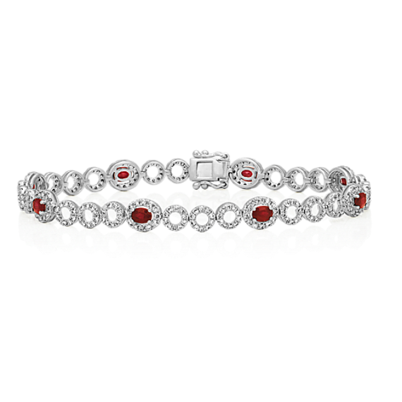 3 ct. t.g.w. Ruby and Diamond Bracelet (7'')