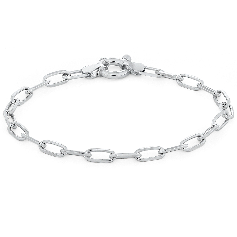 Sterling Silver Paperclip Bracelet (6mm)