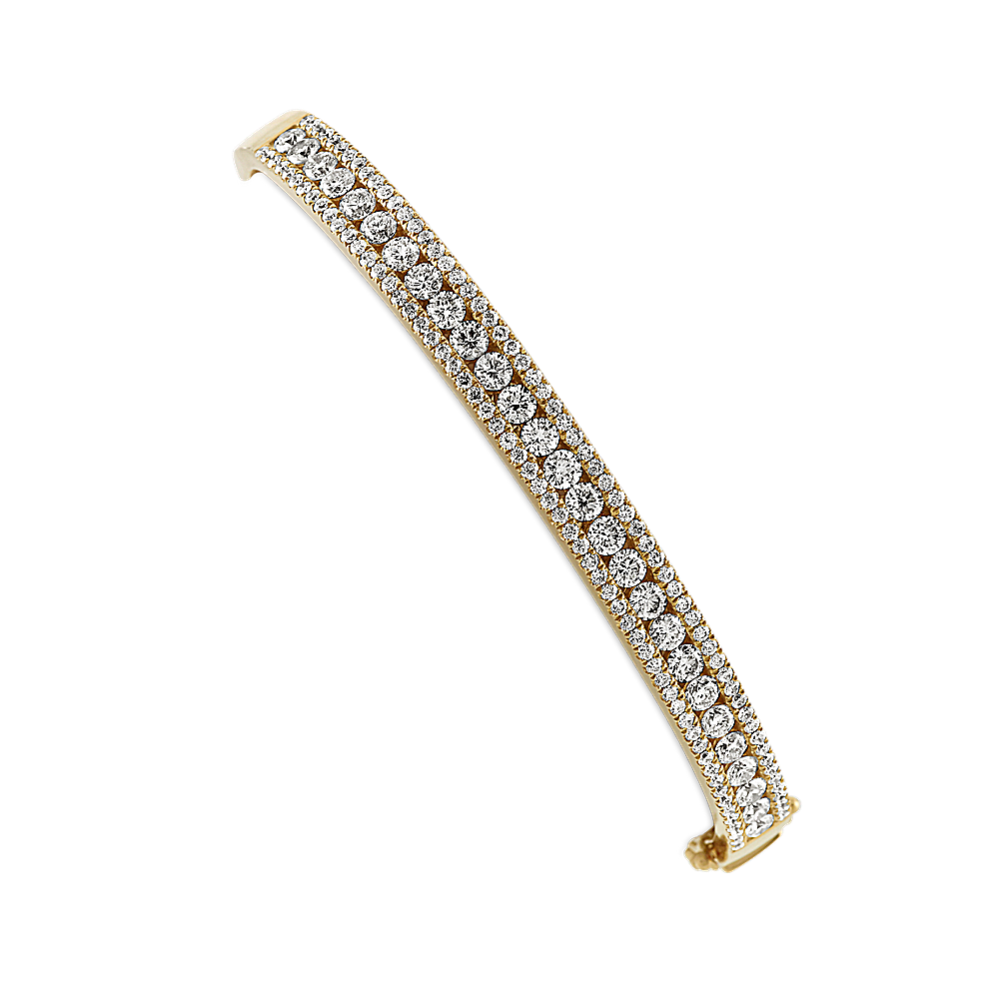 Pave-Set Diamond Bracelet in 18k Yellow Gold (7'')