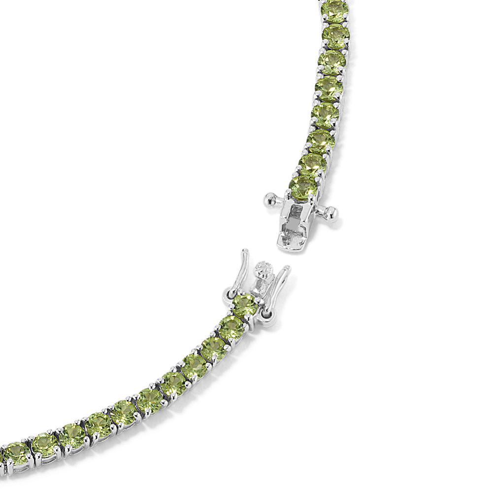 Peridot Tennis Bracelet in Sterling Silver Shane Co.