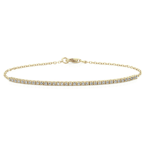 Woman's Dainty Round Rose Gold Soft Bracelet White Gold 64 Stone Diamond Bracelet Gorgeous Modern Intertwist Yellow Gold Bracelet