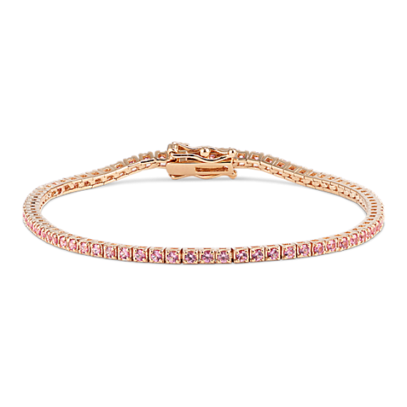 Pink Sapphire Tennis Bracelet