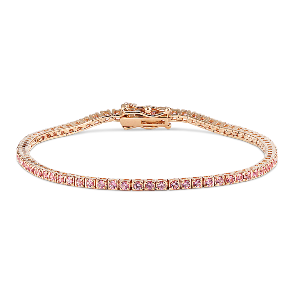 Emmeline 1 5/8 ct. Pink Sapphire Tennis Bracelet (7 in)