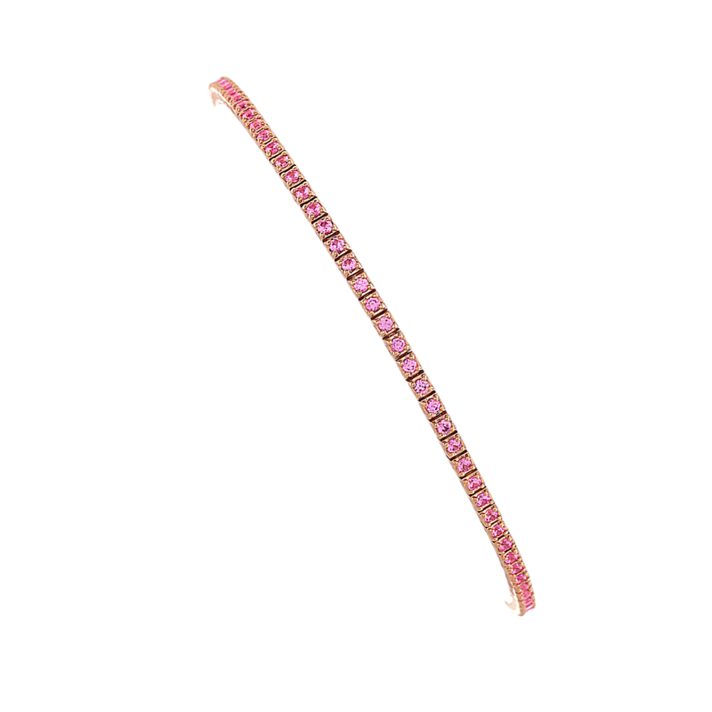 1 1/4 ct. Pink Sapphire Tennis Bracelet (7 in)
