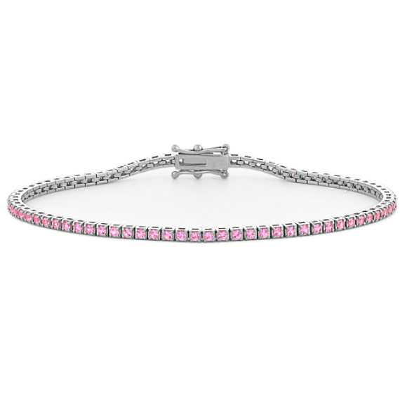 Pink Sapphire Tennis Bracelet