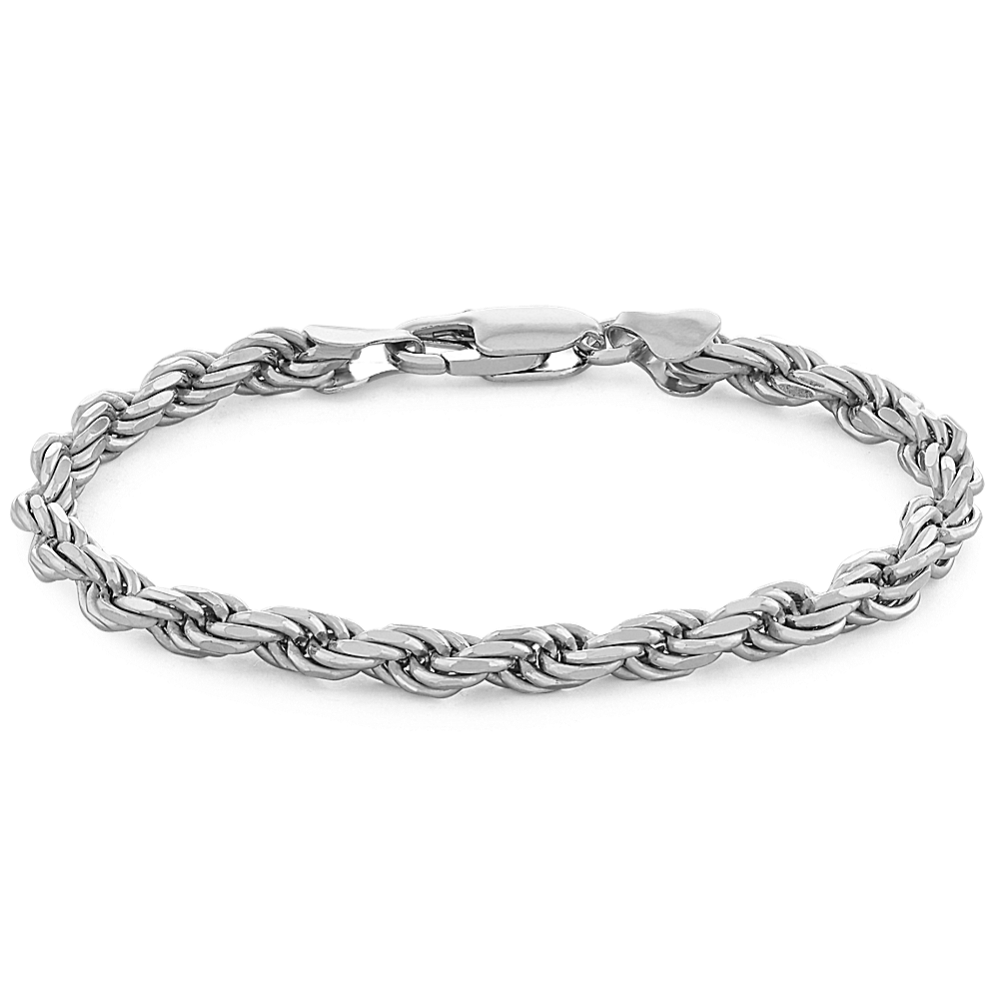 7in Sterling Silver Rope Bracelet (4.3mm)