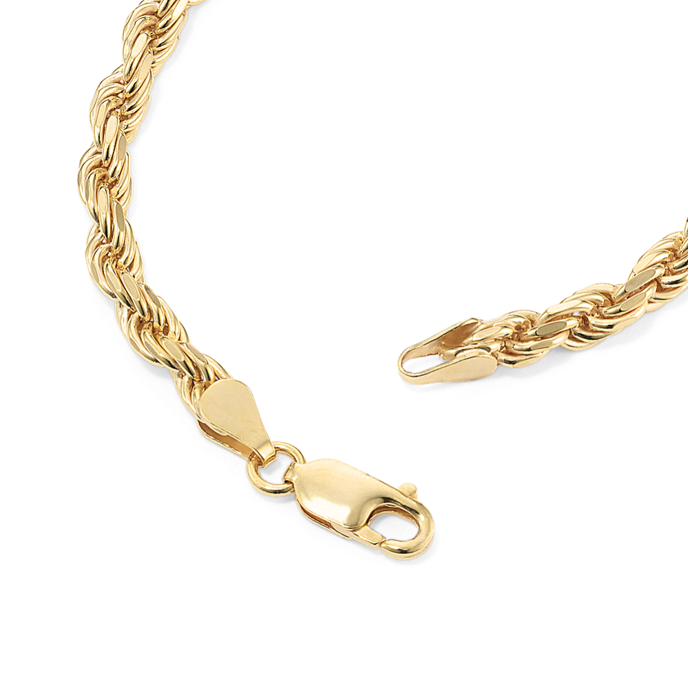 7in 14K Yellow Gold Vermeil Rope Bracelet (5.6mm) Shane Co.