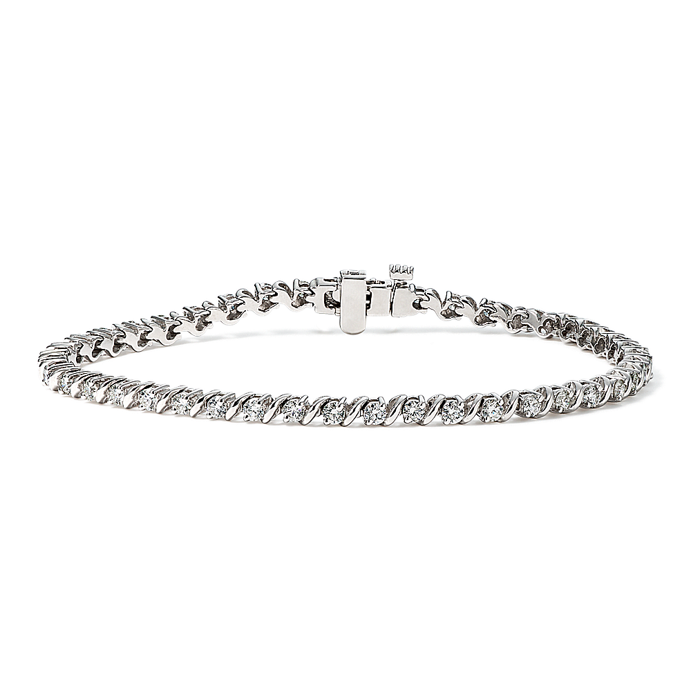 Liv Two Row Diamond Bangle Bracelet