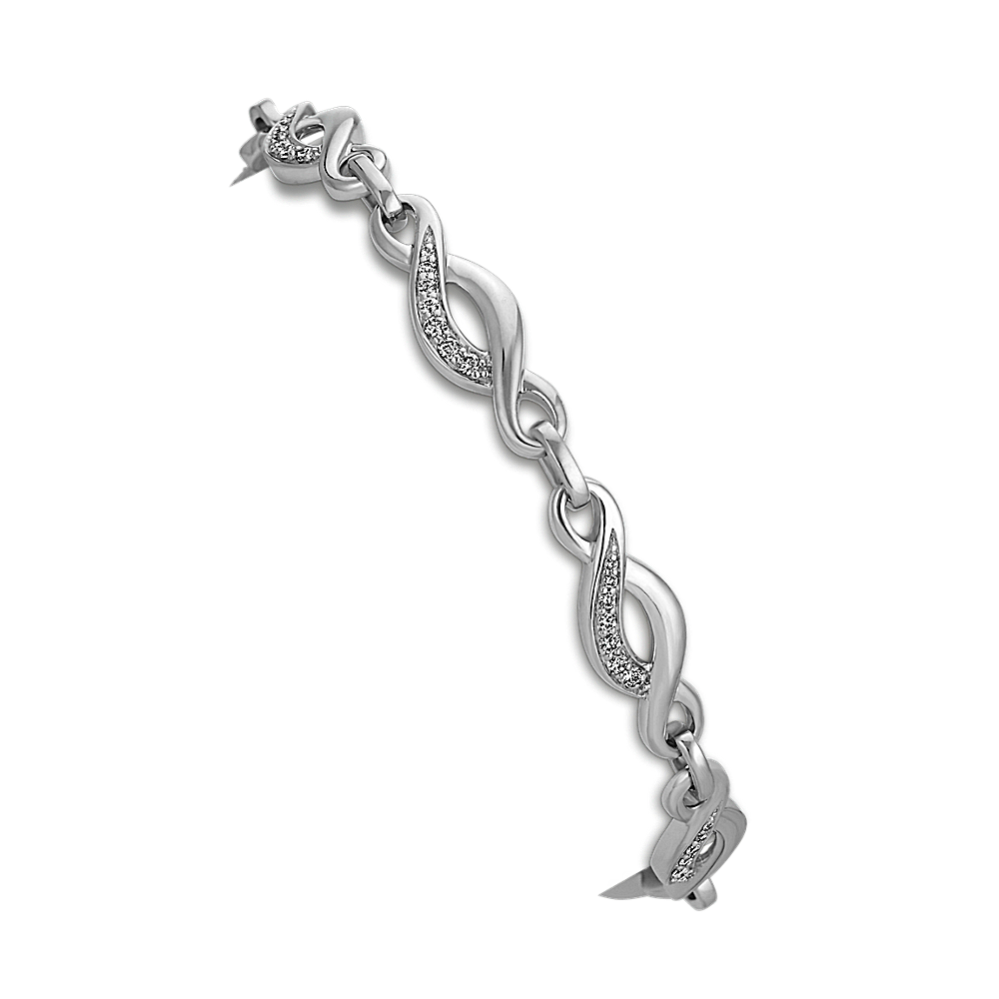 Round Diamond Swirl Bracelet (7.25 in)