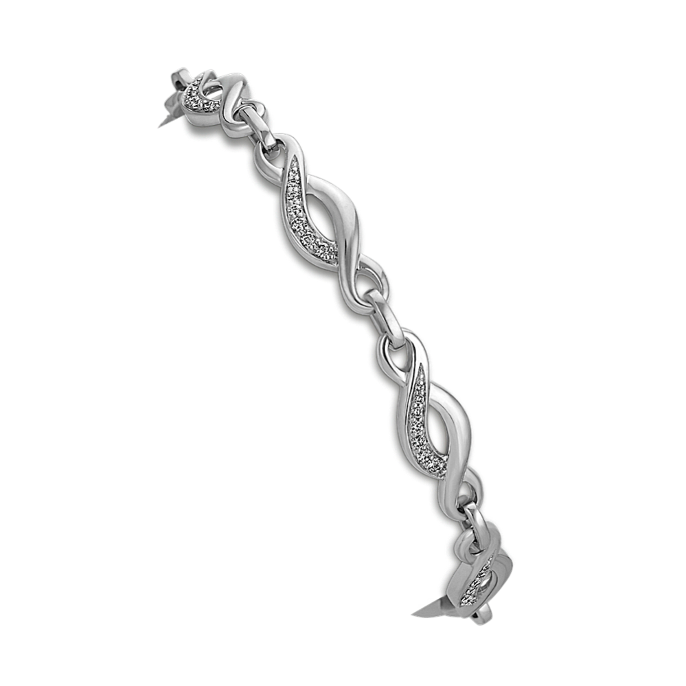 Round Diamond Swirl Bracelet (7.25'')