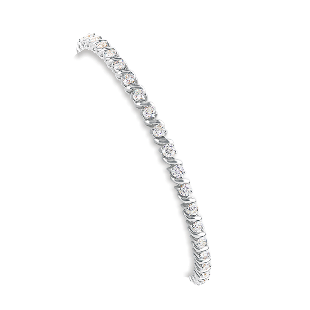 Round Diamond Tennis Bracelet (7'')