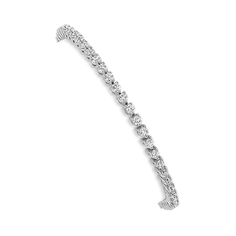Round Diamond Tennis Bracelet (7.25'')
