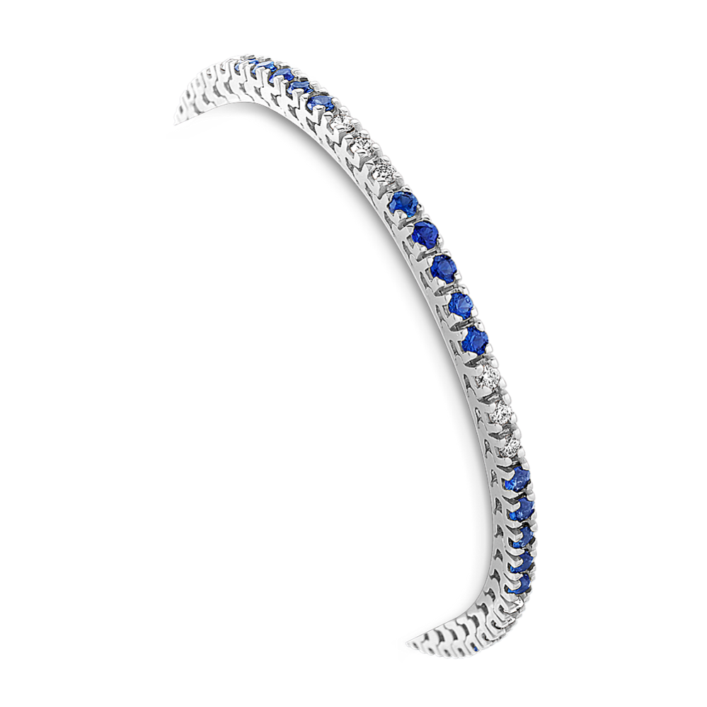 3 ct. t.g.w. Sapphire and Diamond Tennis Bracelet (7 in)