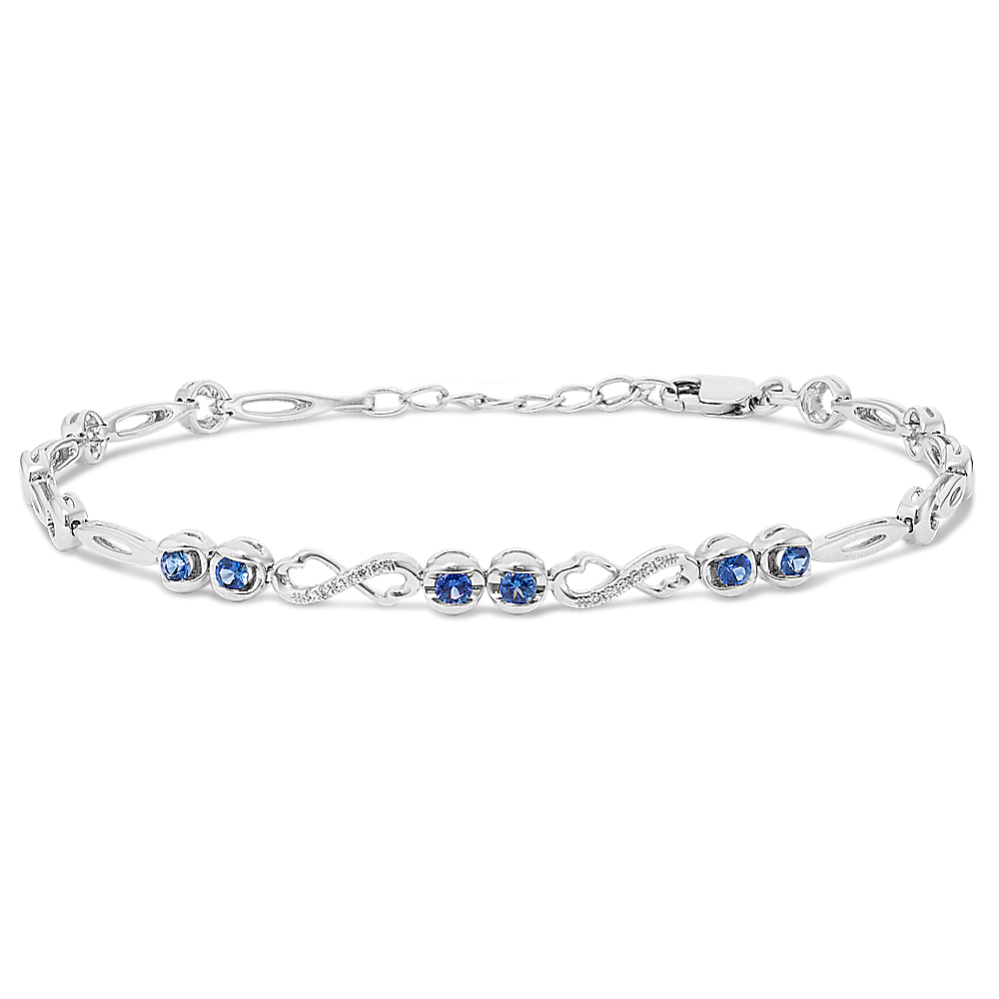 Sapphire & Diamond Infinity Bracelet