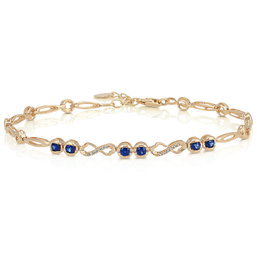 Sapphire & Diamond Infinity Bracelet