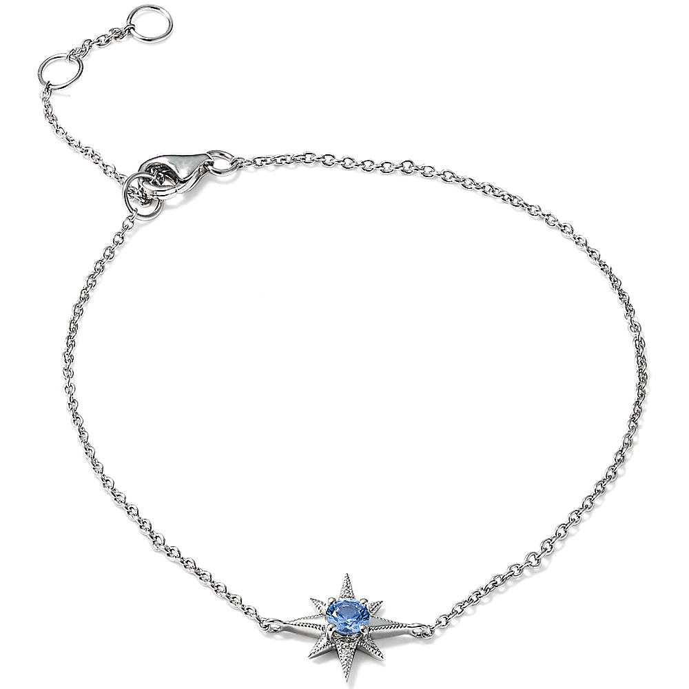 Starlight Ice Blue Sapphire Bracelet (7 in)