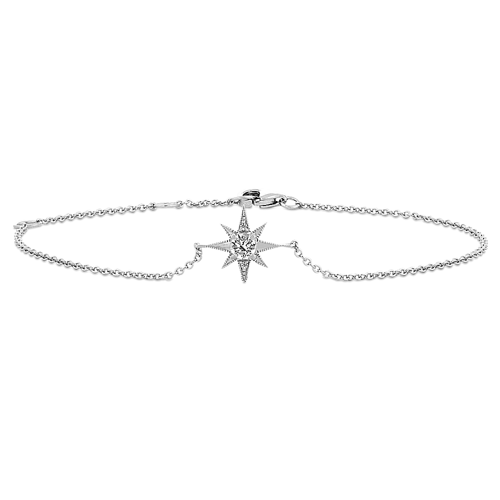 Starlight White Natural Sapphire Bracelet (7 in)