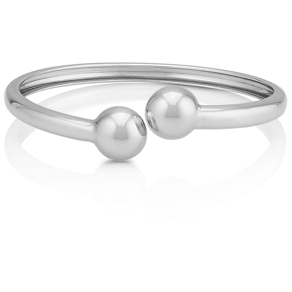 Sterling Silver Bangle Bracelet (7.5 in) Shane Co.