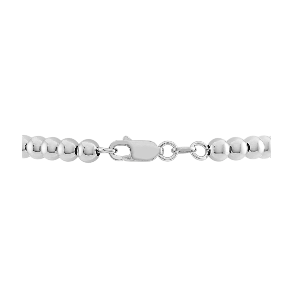 Sterling Silver Bead Bracelet (7.5 in) Shane Co.