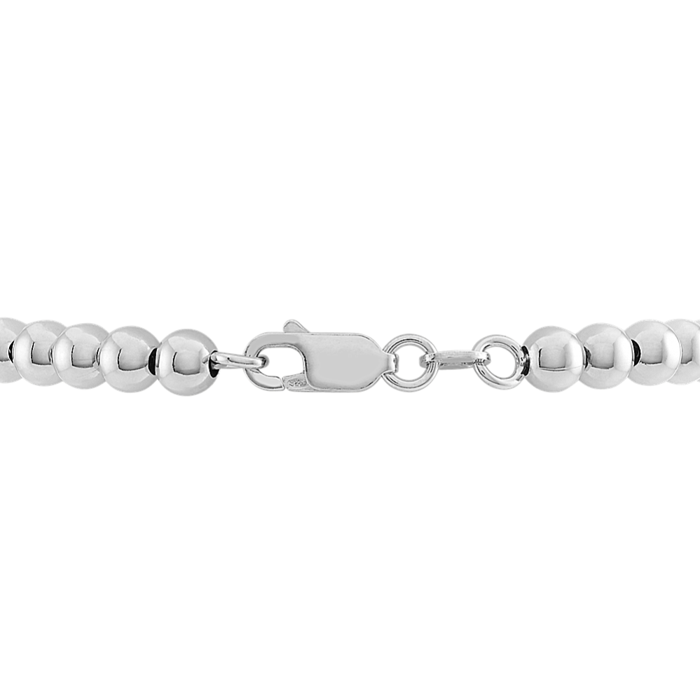 Sterling Silver Bead Bracelet (7.5 in) | Shane Co.