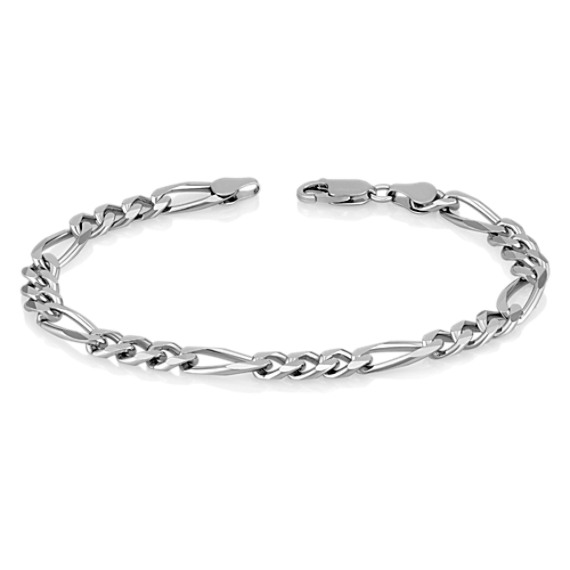 Sterling Silver Figaro Bracelet (8.5 in)