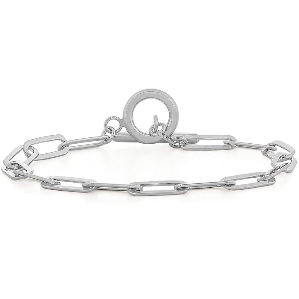 Sterling Silver T-Bar Paperclip Bracelet
