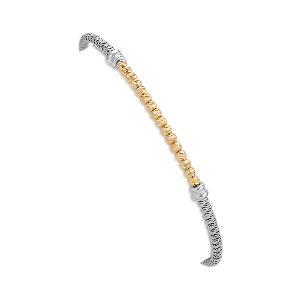 Sterling Silver and Yellow Sterling Silver Bracelet (7.5'')