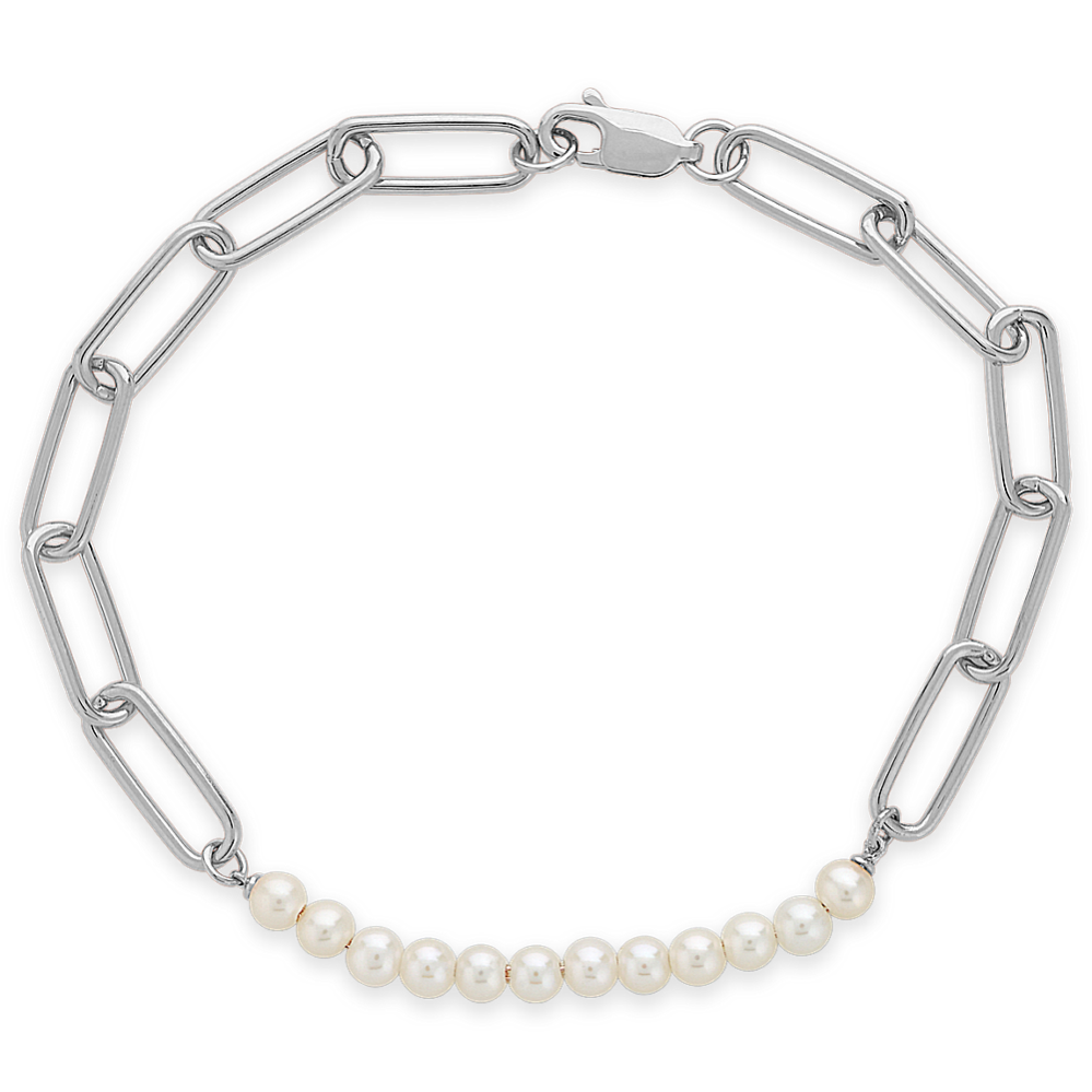 Cultured Freshwater Pearl Chain Bracelet | Shane Co.