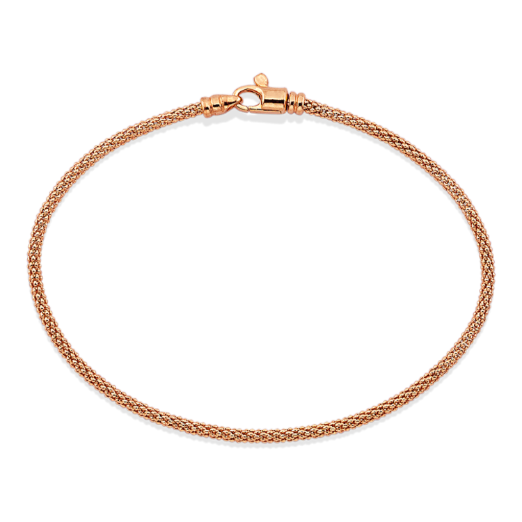 Alma Textured Bracelet in 14K Rose Gold (7.5 in)