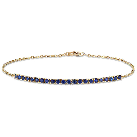Traditional Blue Sapphire Bracelet (7 in)