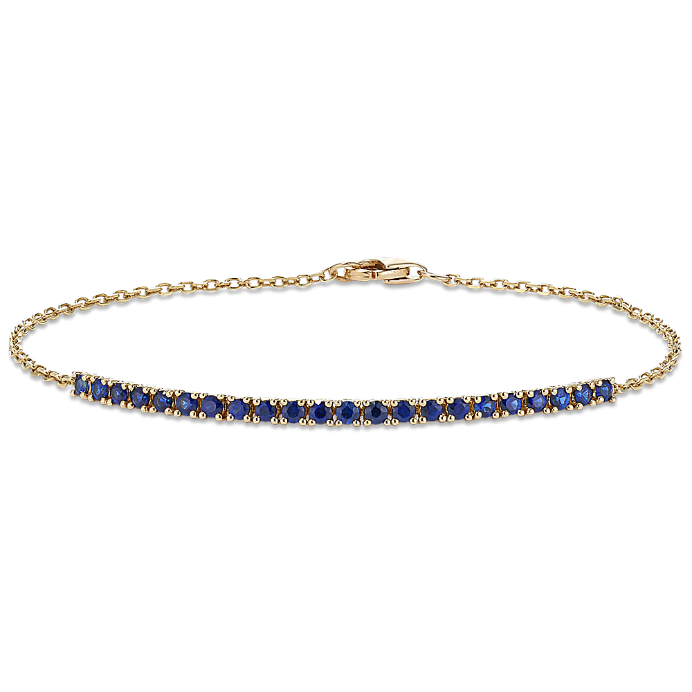 Traditional Blue Natural Sapphire Bracelet (7 in)