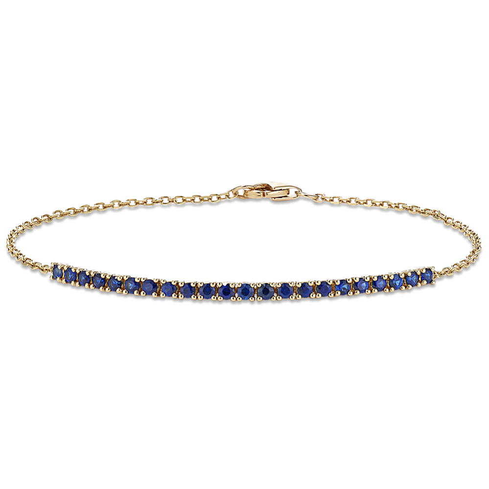 Sapphire Cable Chain Bracelet (7 in)